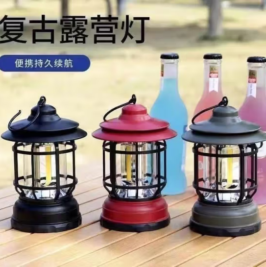 户外照明灯超长续航露营灯多功能野营灯便携式强光马灯手提 复古